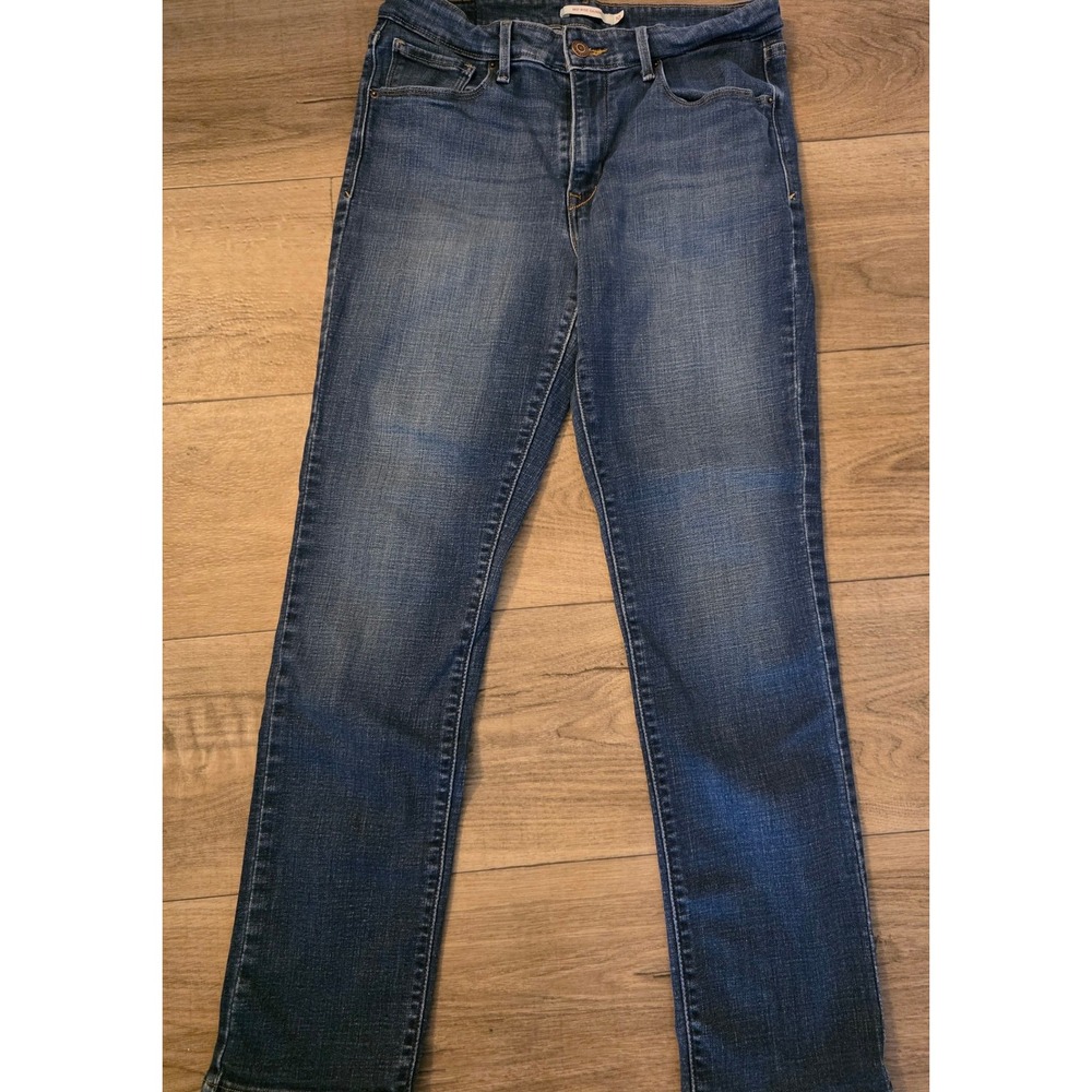 Levi's Women 10S Blue Mid Rise Skinny Jeans 58575-0117 Stretch Denim Pocket